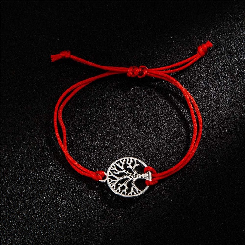 kelistom Handmade String Bracelet for Women Men Simple Red Black Braided Adjustable Charm Bracelets Minimalist Jewelry - Image 2